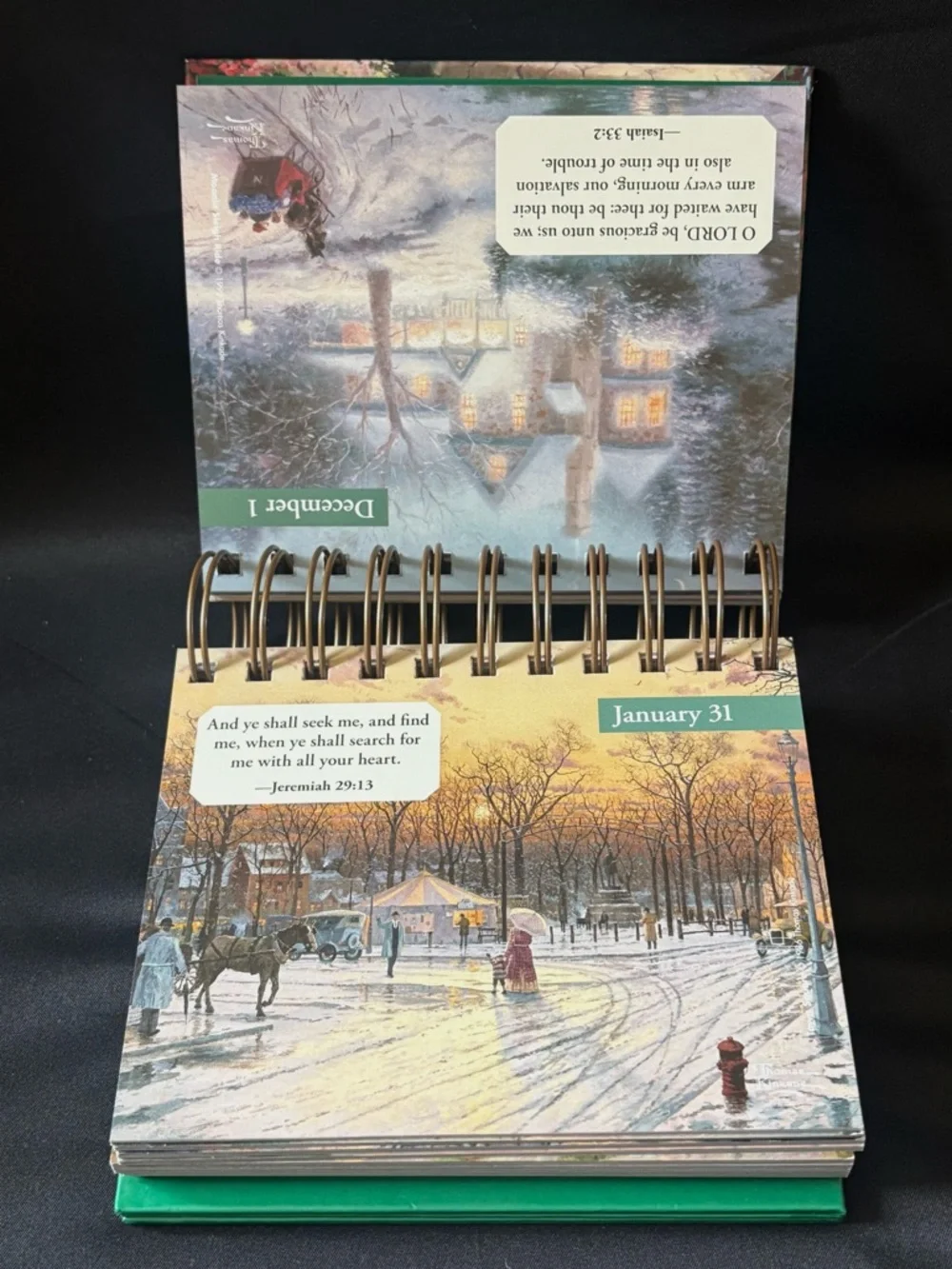 Thomas Kinkade Perpetual Daily Calendar Bible Quotes Scripture Verses Easel Gift